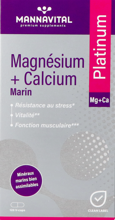 Mannavital Magnesium + Calcium Mariene V-caps 120 6