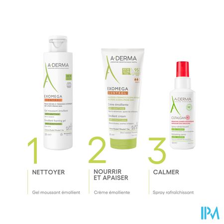 Aderma Exomega Control Emolierend Gel Schuim.500ml 11