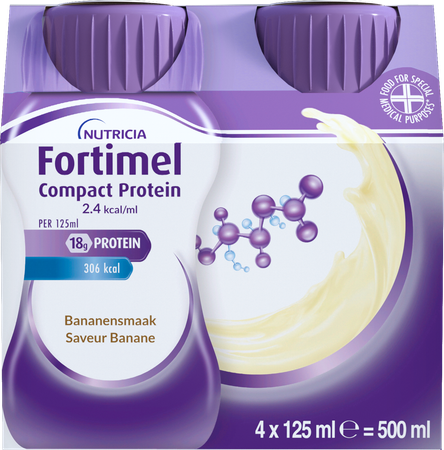 Fortimel Compact Protein 2.4kcal Banaan 4x125ml 4