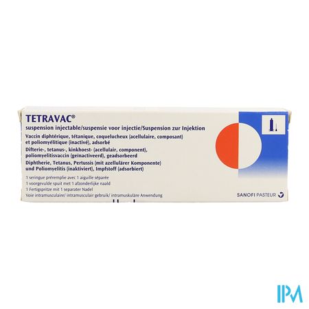 Tetravac Voorgev.spuit 0,5ml Ud + 1 Aparte Naald 3