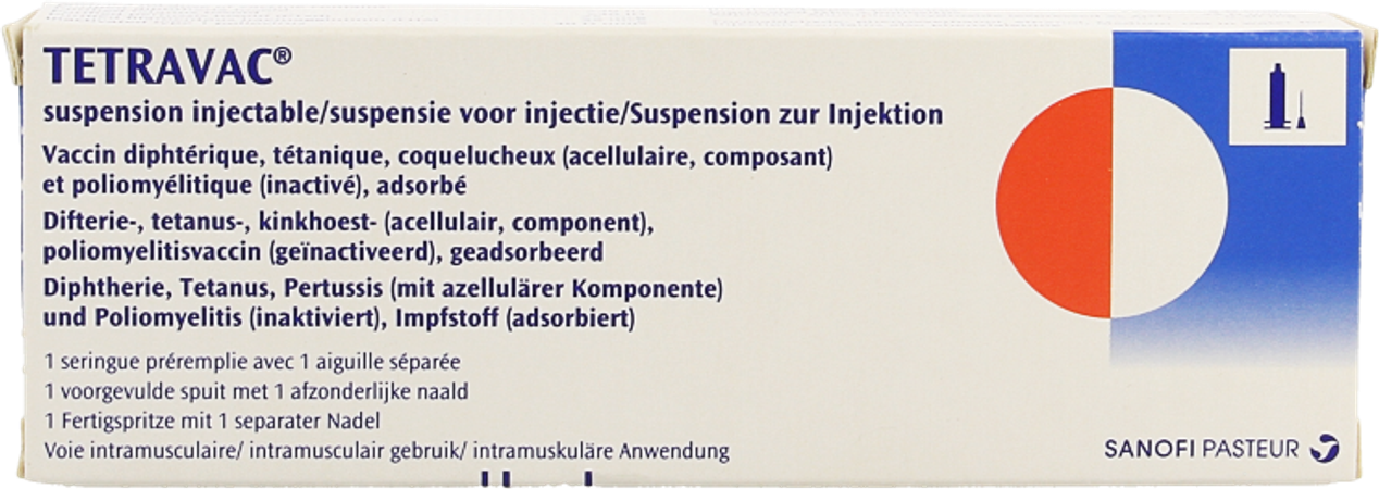 Tetravac Voorgev.spuit 0,5ml Ud + 1 Aparte Naald 1