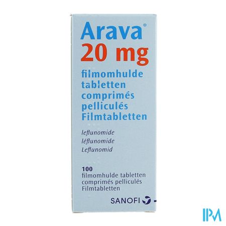 Arava 20mg Pi Pharma Comp Pell. 100x20mg Pip 1
