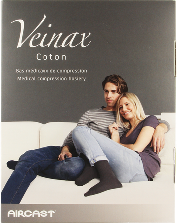 Veinax Chausset. Homme Coton 2 Long Noir Taille 4 2