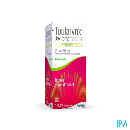 Toularynx Dextromethorphan Eucalyptussmaak 180ml siroop