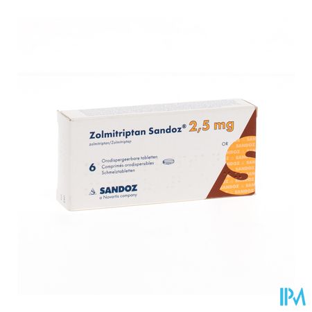 Zolmitriptan Sandoz 2,5mg Comp Orodisp 6