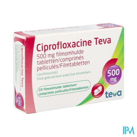 Ciprofloxacine Teva Comp 20 X 500mg