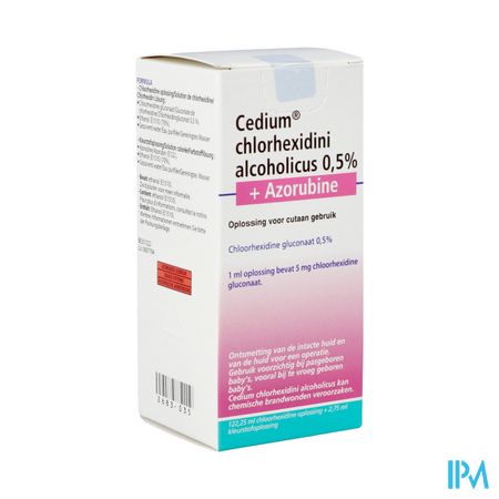 Cedium Chlorhexidini Gluc Alc 0,5% 125ml+azorubine