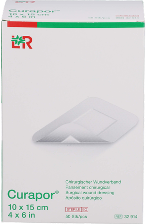 Curapor Verb Chirurg. Steriel 15cmx10cm 50 32914 4