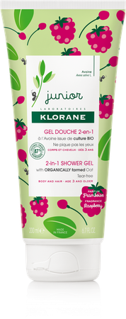 Klorane Petit Junior Douche Gel Framboos 200ml Nf 4