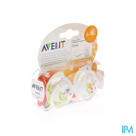 Philips Avent Fopsp Diertjes Silicoon Dubbel 6-18m 2 SCF182/24