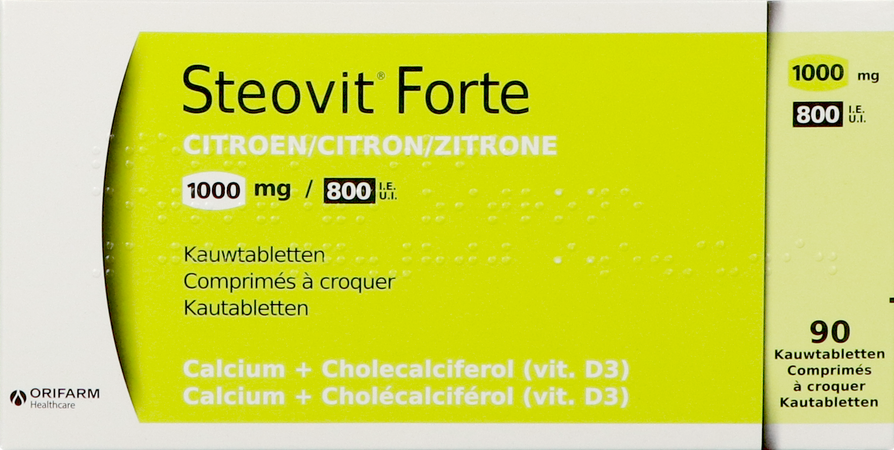 Steovit Forte Citroen 1000mg/800ie Kauwtabl 90 Pip 6
