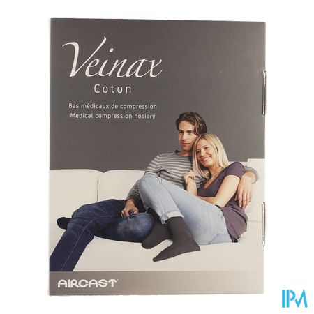 Veinax Kous Katoen Man 2 Lang Zwart Maat 2 3