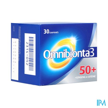 Omnibionta3 50+ Multivitamines Vitaliteit met Ginseng (30 tabletten)