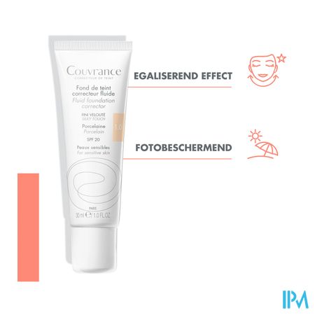 Avene Couvrance Fdt Correct. Fluide 1 Porcel. 30ml 10