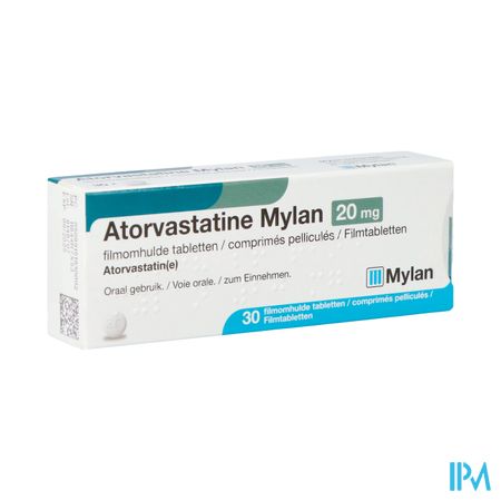 Atorvastatine Viatris 20mg Filmomh Tabl 30 Bls