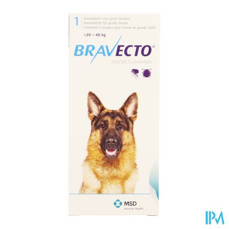Bravecto Kauwtabletten Hond 1x1000,0mg 3