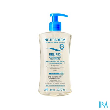 Neutraderm Relipid+ A/uitdroging Wasolie 400ml 2