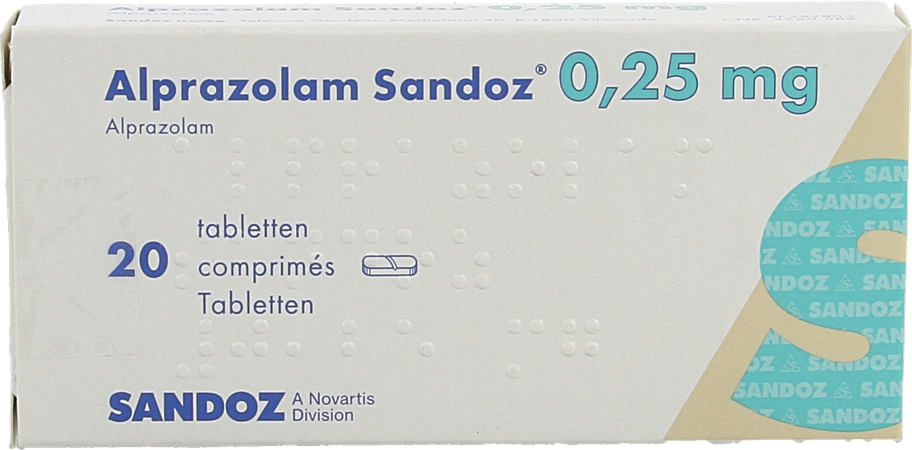 Alprazolam Sandoz 0,25mg Comp 20 X 0,25mg 2