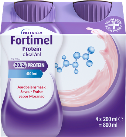 Fortimel Protein 2kcal Aardbei 4x200ml 3