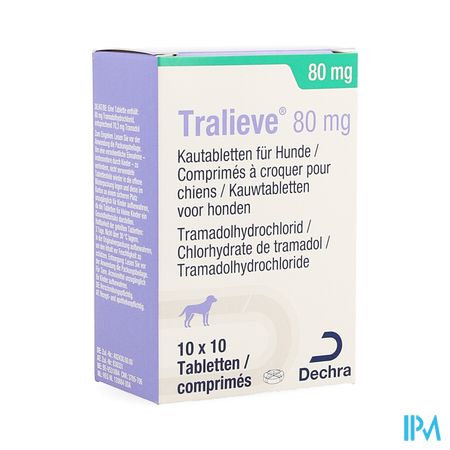 Tralieve 80mg Kauwtabletten Voor Honden 10 X 10