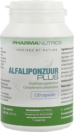 Alfaliponzuur Plus V-caps 120 Pharmanutrics 1