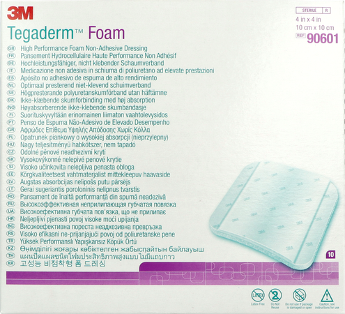 Tegaderm Foam Dressing 10,0x10,0cm 10 90601 1
