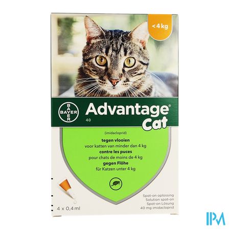 Advantage 40 Katten <4kg 4x0,4ml 2