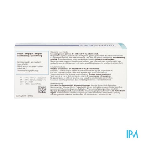 Yuflyma Abacus 40mg Opl Inj Voorgevuld.pen 2x0,4ml 1