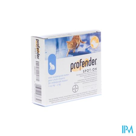Profender Spot-on Kat Medium >2,5-5kg Pip 4x0,7ml 1