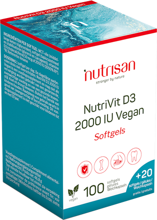 Nutrivit D3 2000 Iu Vegan Softgels 100+20 Gratis 1