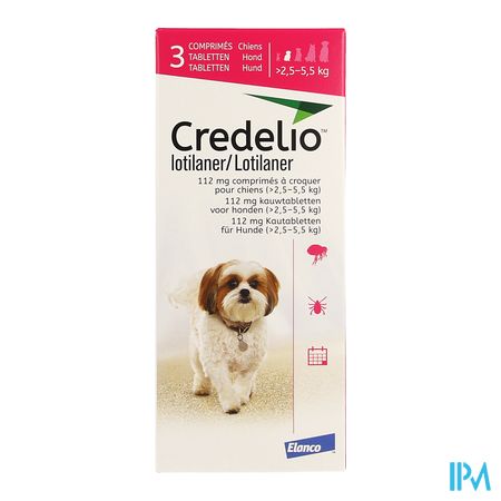 Credelio 112mg Kauwtabl Hond >2,5-5,5kg 3 1