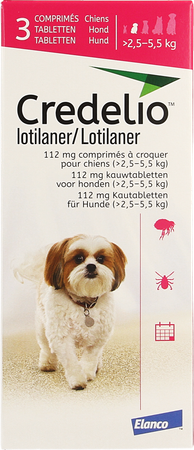 Credelio 112mg Kauwtabl Hond >2,5-5,5kg 3 1