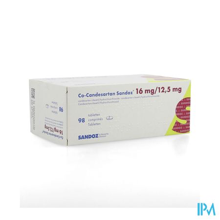 Co Candesartan Sandoz Tabl 98 X 16mg/12,5mg