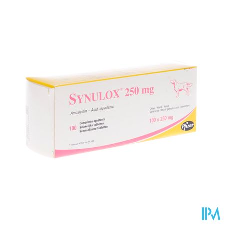 Synulox Tabl Smakel. 100 X 250mg