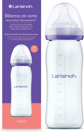 Lansinoh Zuigfles Glas + Speen 240ml 4 7