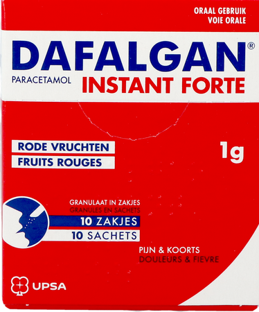 Dafalgan Instant Forte Rode Vr. 1g Gran Zakje 10 3