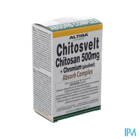 Altisa Chitosvelt Chitosan 500mg+chrome Tabl 60