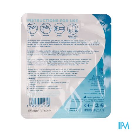 Burncare Covacalm Compress.st.brulures 10cmx10cm 1