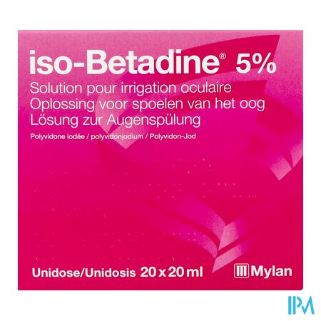 Iso Betadine Sol Oculaire-spoelen Oog 20udx20ml 5% 1