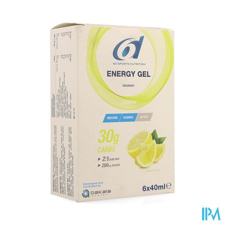 6d Sixd Energy Gel Lemon 6x40ml