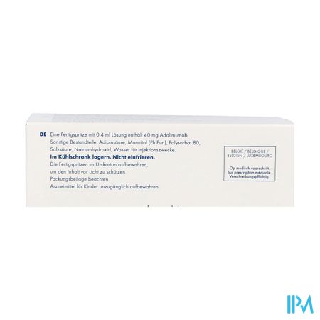 Hyrimoz 40mg Opl Inj 40mg/0,4ml Voorgev. Spuit 2 1