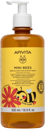 Apivita Gentle Kids Hair & Body Wash 500ml Nf 1