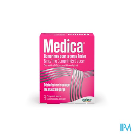 Medica Comprimes Gorge Fraise Comp A Sucer 36
