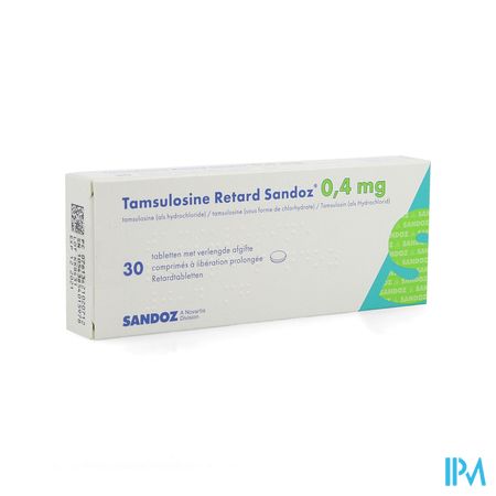 Tamsulosine Retard Sandoz 0,4mg Comp Pell 30