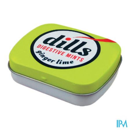 Dills Ginger & Lime Mints Z/suiker 15g 1