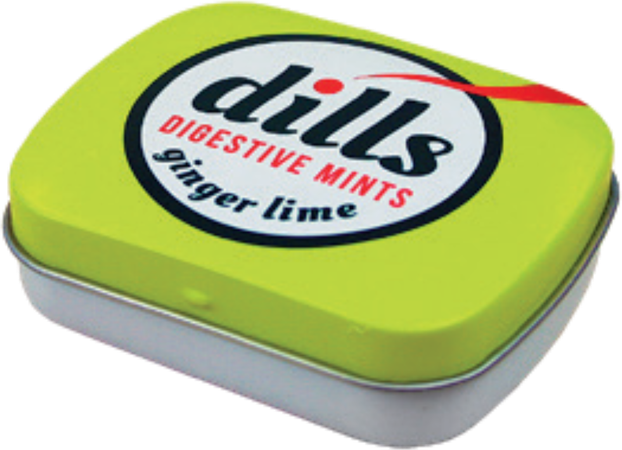 Dills Ginger & Lime Mints Z/suiker 15g 1