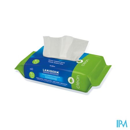 Lamiderm Clean biologisch afbreekbare vochtige doekjes 60 stuks