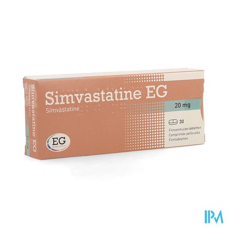 Simvastatine EG 20Mg Filmomh Tabl  30 Verv.2371771