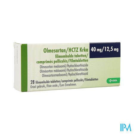 Olmesartan Hctz Krka 40/12,5mg Filmomh Tabl 28