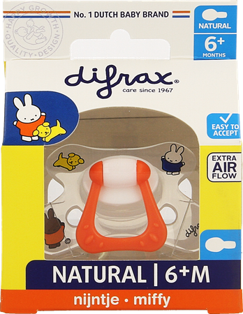 Difrax Fopspeen Natural 6m+ Nijntje 1